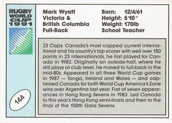 1991 Regina Rugby World Cup #144 Mark Wyatt Back